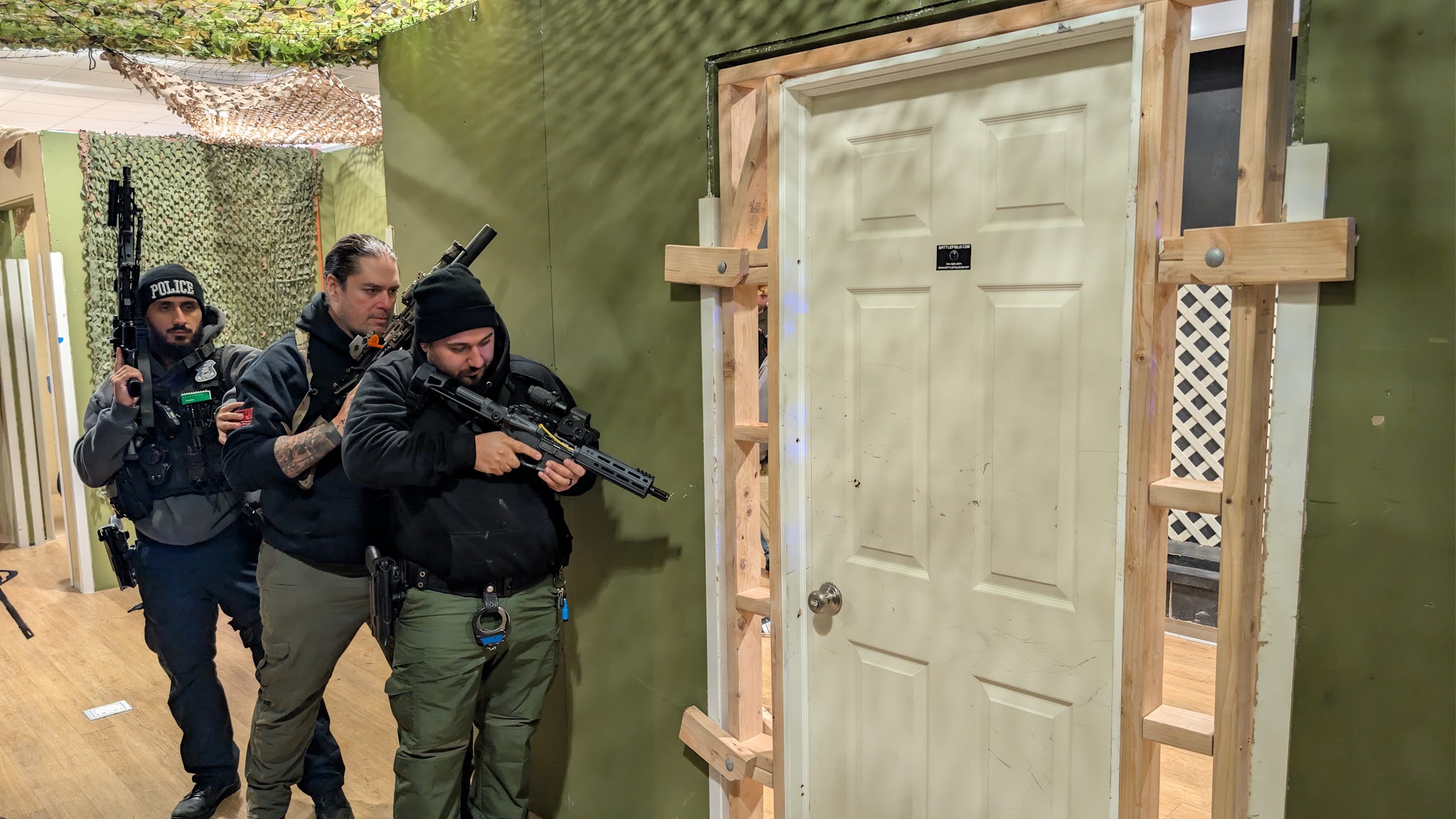 Reserve officers during a close-quarters training exercise